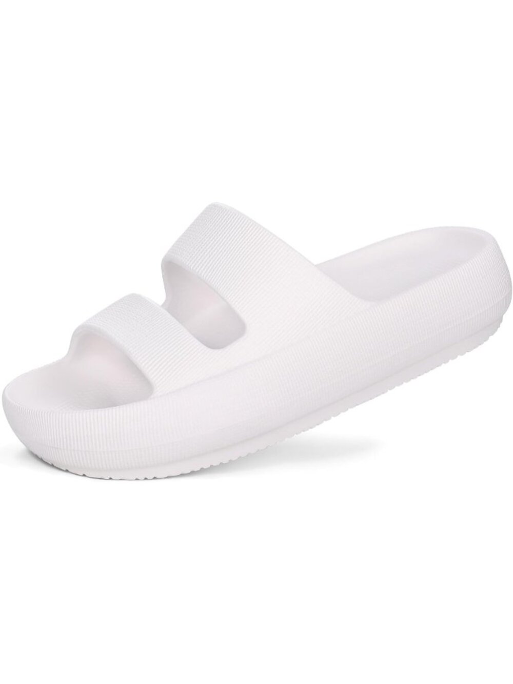 Women's White Summer Lightweight Orthopedic Slide Soft Recovery Slip on Sandals